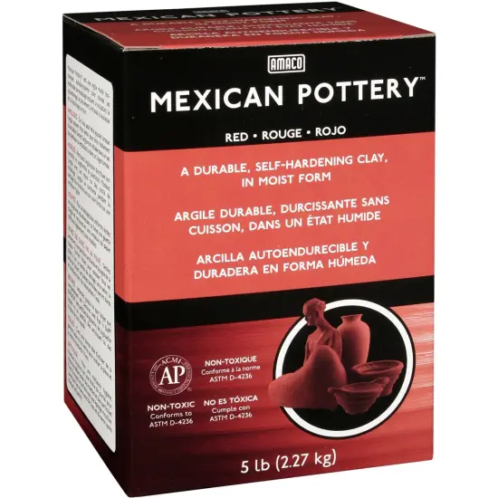 Multipack of 3 - Mexican Self-Hardening Clay 5lb-Red {3}