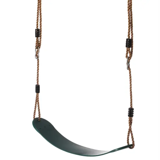 Outdoor Playground Kids Heavy Duty Swing Seat, EVA Belt Swing with Rope for All Ages Green {1}
