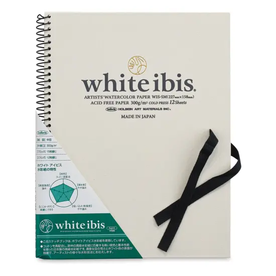 Holbein White Ibis Watercolor Book - 9" x 6-1/4", Spiral Bound {1}