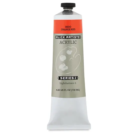 Blick Artists' Acrylic - Indo Orange Red, 4.65 oz tube {2}