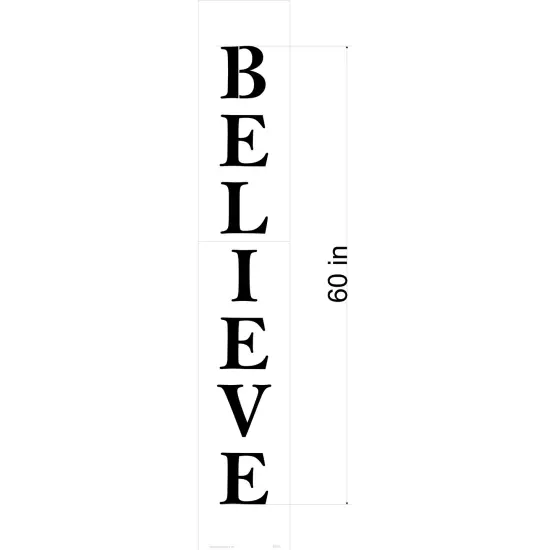 60-Inch Believe Tall Wall Stencil | 3807L by Designer Stencils | Word & Phrase Stencils | Reusable Art Craft Stencils for Painting on Walls, Canvas, Wood | Reusable Plastic Paint Stencil for Home Makeover | Easy to Use & Clean Art Stencil {2}