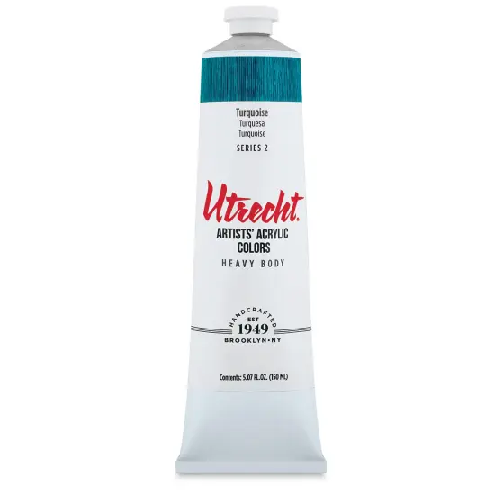 Utrecht Artists' Acrylic Paint - Turquoise, 5 oz tube {2}