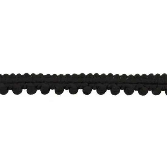 Belagio Pom Trim, 0.75" Wide, 25 Yards, Black {1}
