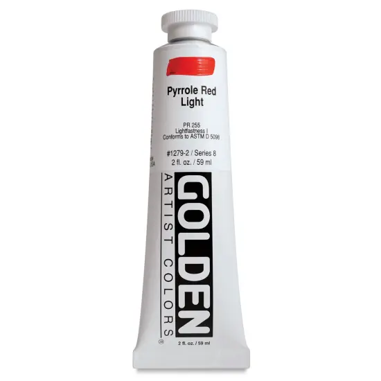 Golden Heavy Body Artist Acrylics - Pyrrole Red Light, 2 oz Tube {1}