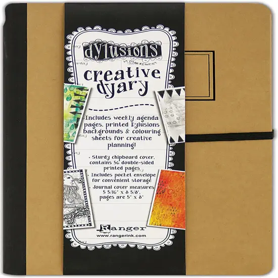Dyan Reaveley's Dylusions Creative Dyary 2 5"X8"-Kraft W/Black {1}