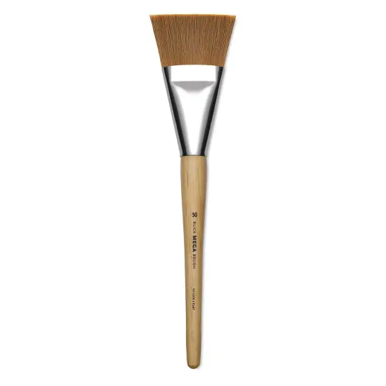 Blick Mega Golden Taklon Brush - Mega Flat, Short Handle, Size 50 {1}