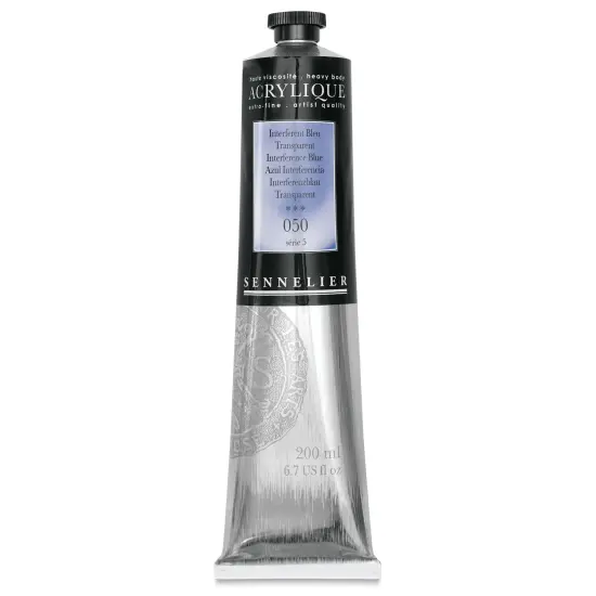 Sennelier Extra-Fine Artist Acryliques - Interference Blue, 200 ml tube {1}