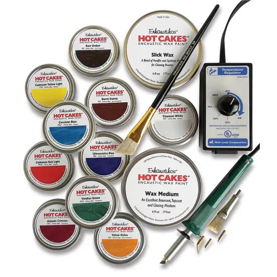 Enkaustikos Hot Cakes Encaustic Paint - Set of 10, Classic Painters Choice Colors, 45 ml tins {2}