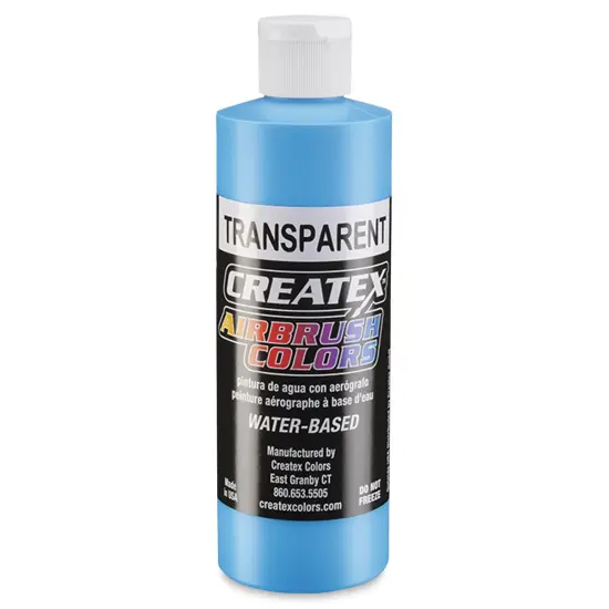 Createx Airbrush Color - 8 oz, Transparent Caribbean Blue {1}