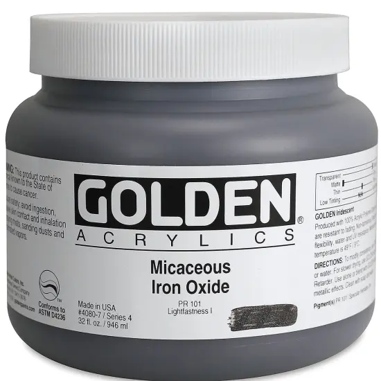 Golden Special Iridescent Acrylics - Micaceous Iron Oxide, 32 oz {2}