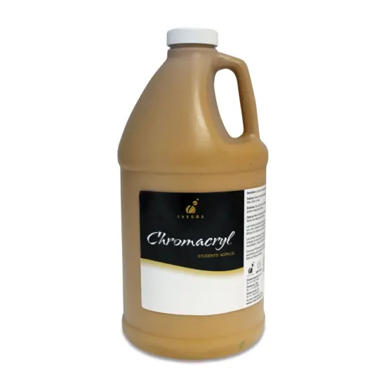 Chromacryl Students' Acrylics - Raw Sienna, 64 oz bottle {1}
