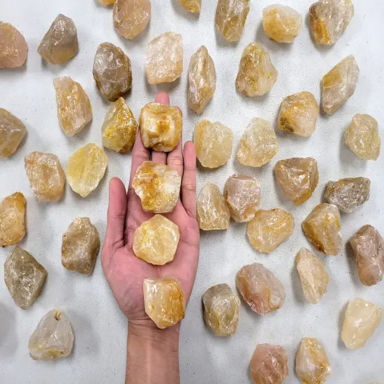 Raw Golden Healer Quartz Crystal Stones {1}