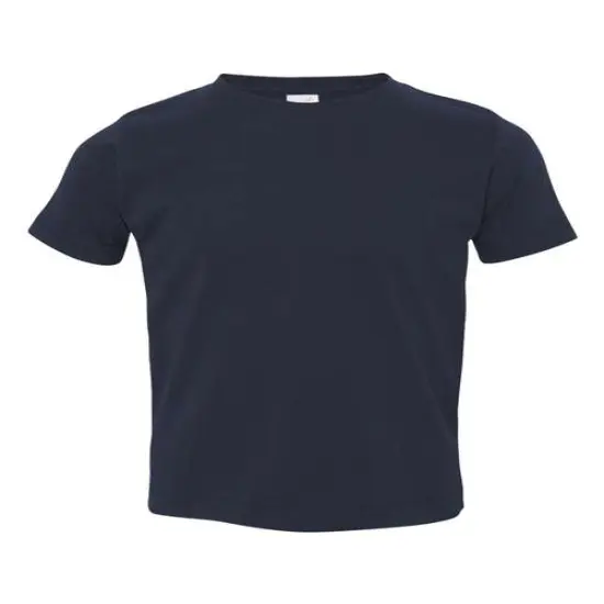 Rabbit Skins&reg; Toddler Crewneck Short Sleeve Fine Jersey Tee Navy {1}
