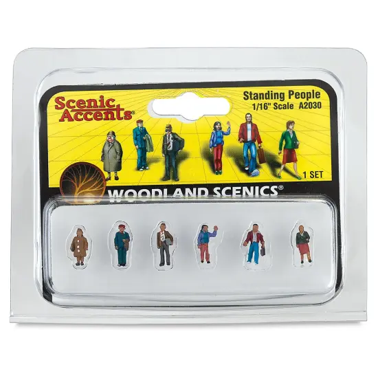 Woodland Scenics Model Scenery - Standing Scale People, Pkg of 6, 1/16" {1}