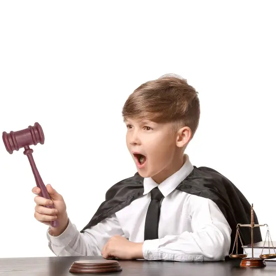 udge Gavel Costume Accessory - Justice Costume Accessories Props for Courtroom - 1 Piece {4}