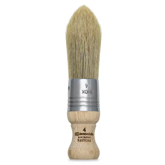 Escoda Restore Premium Brush - Round Pointed, Size 4, Stubby Handle {2}