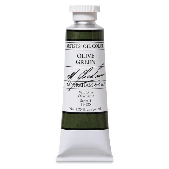 M. Graham Artists' Oil Color - Olive Green, 37 ml tube {1}