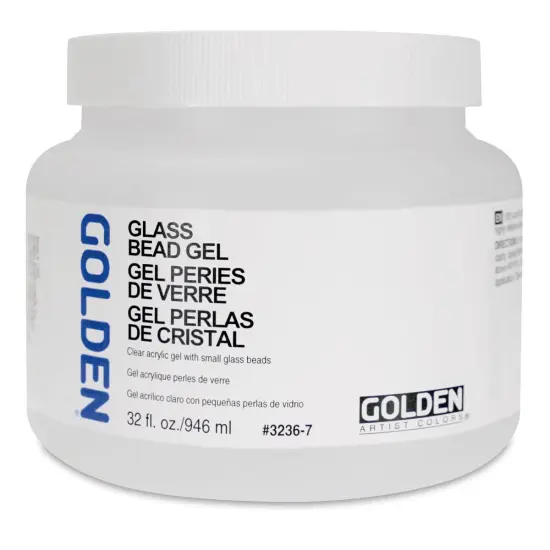 Golden Acrylic Gel Medium - Glass Bead, 32 oz jar {2}