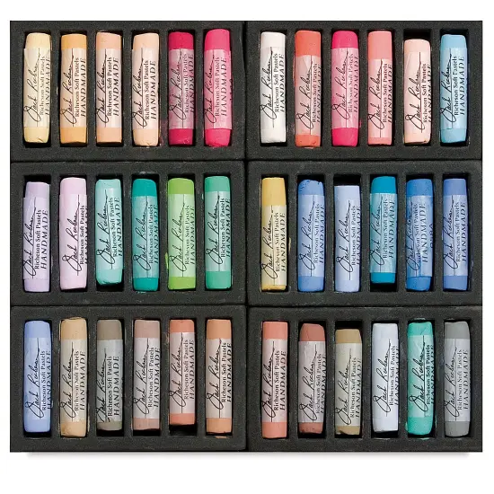 Richeson Handmade Soft Pastels - Portrait Colors, Set of 36, Full Stick {2}