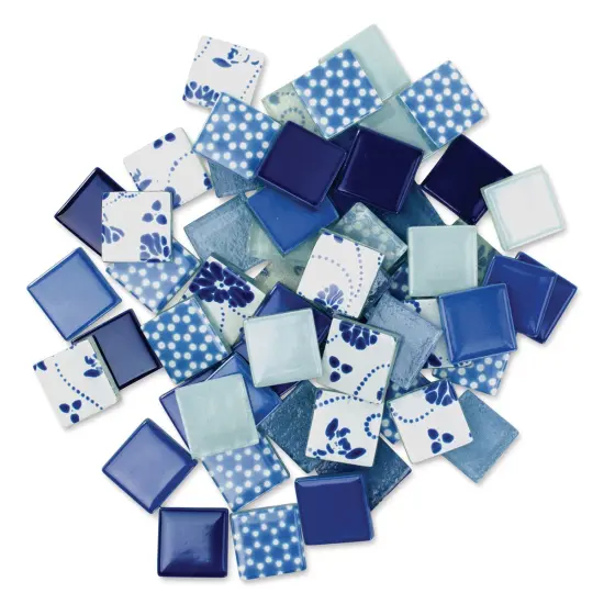 Mosaic Mercantile Patchwork Tiles - Royal/Ocean Blue, 3 lb {1}
