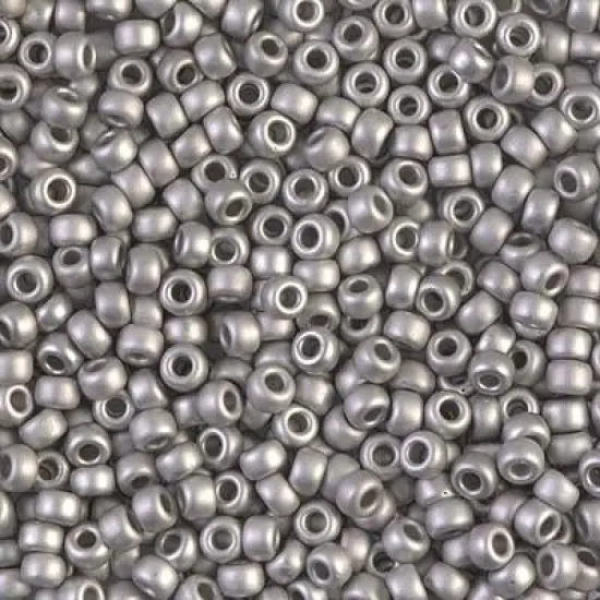 Miyuki 8 Round Seed Bead, 8-194F, Matte Palladium Plated, 10 grams {1}
