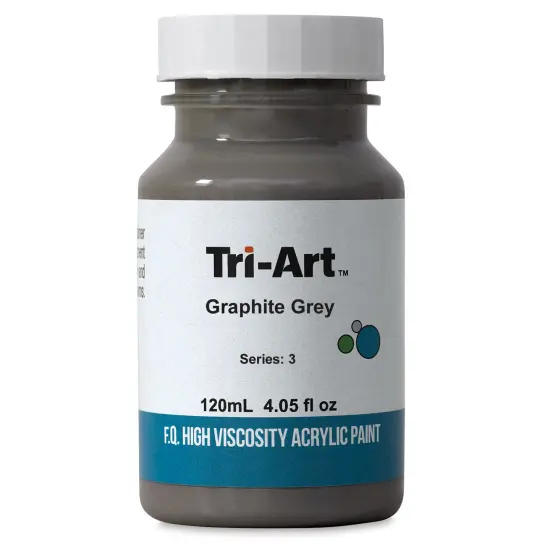 Tri-Art High Viscosity Artist Acrylic - Graphite Gray, 120 ml jar {1}