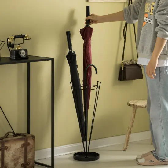 Black Umbrella Shaped Creative Umbrella Holder Stand for Indoor and Outdoor {3}