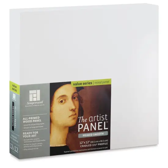 Ampersand Value Series Artist Panel - Smooth, 12" x 12", 1-1/2" Cradle {1}