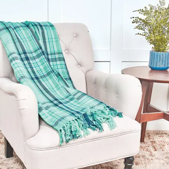 McKinley Plaid Cotton Quilted 50" x 60" Accent Throw Blanket {3}