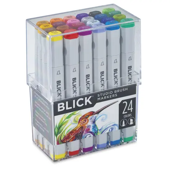 Blick Studio Brush Markers - Assorted Colors, Set of 24 {2}