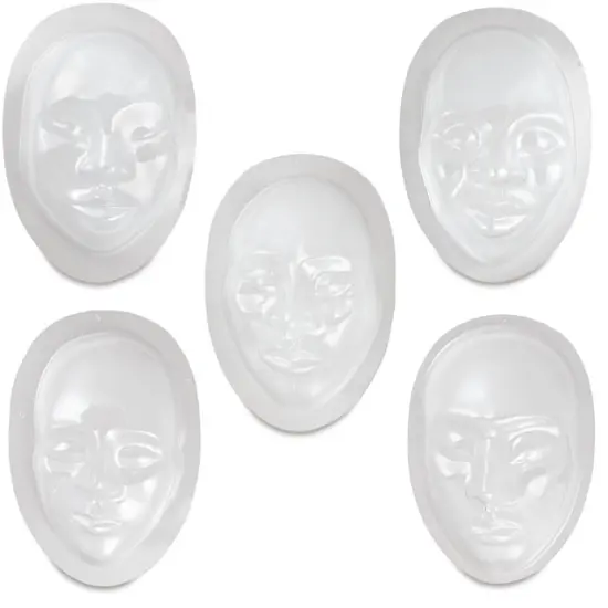 Roylco Multi-Cultural Face Forms - Plastic Forms, 5.5" x 7", Pkg of 10 {1}