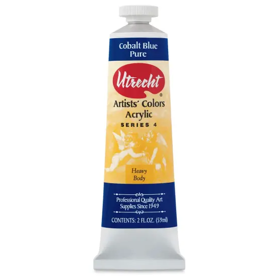 Utrecht Artists' Acrylic Paint - Cobalt Blue Pure, 2 oz tube {1}