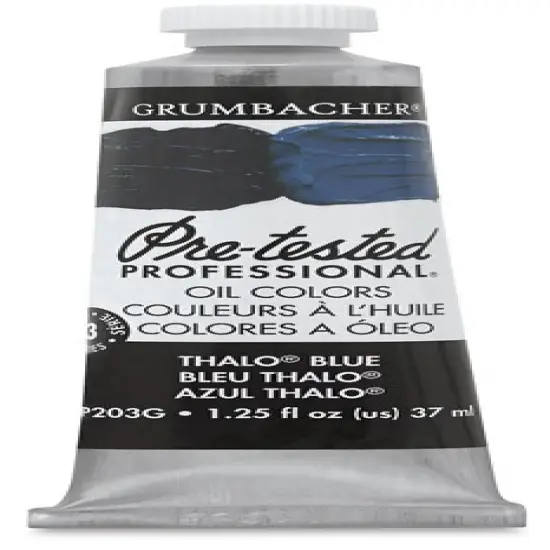 Grumbacher Pre-Tested Artists' Oil Color - Thalo Blue, 1.25 oz tube {2}