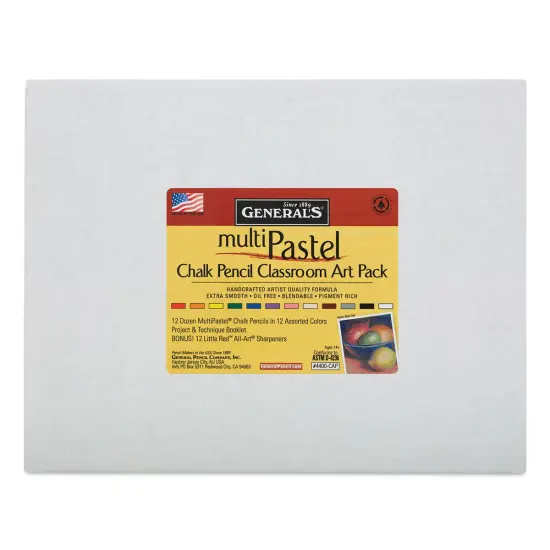 General's Pastel Chalk Pencil Set - Assorted Colors, Classroom Pack {1}