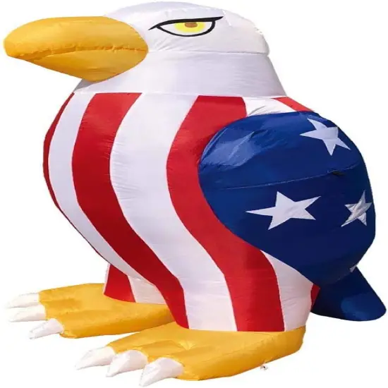 5' Air Blown Inflatable Patriotic Bald Eagle Y724L {1}