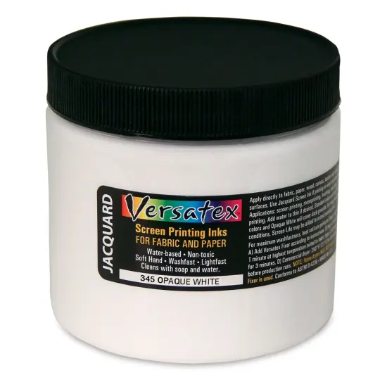 Jacquard Versatex Screen Printing Ink - Opaque White, 16 oz jar {1}