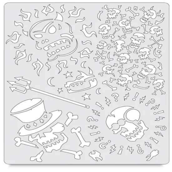 Iwata Artool Freehand Template - Curse of the Skull Master Voo Doo {1}