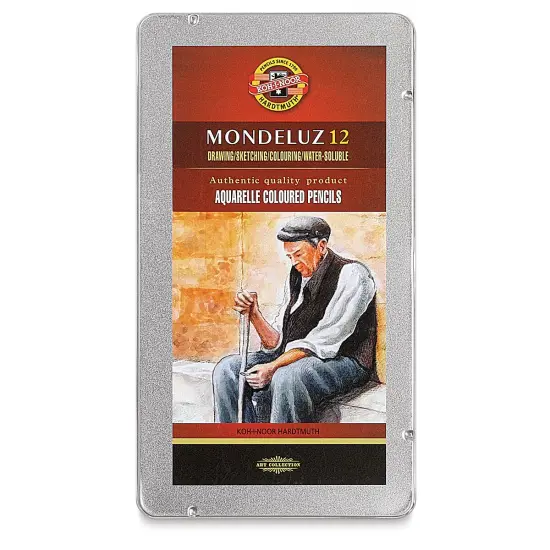 Koh-I-Noor Mondeluz Aquarelles Watercolor Pencil Set - Assorted Colors, Tin, Set of 12 {2}