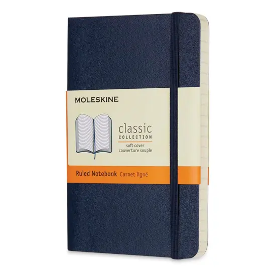 Moleskine Classic Soft Cover Notebook - Sapphire Blue, Ruled, 5-1/2" x 3-1/2" {1}