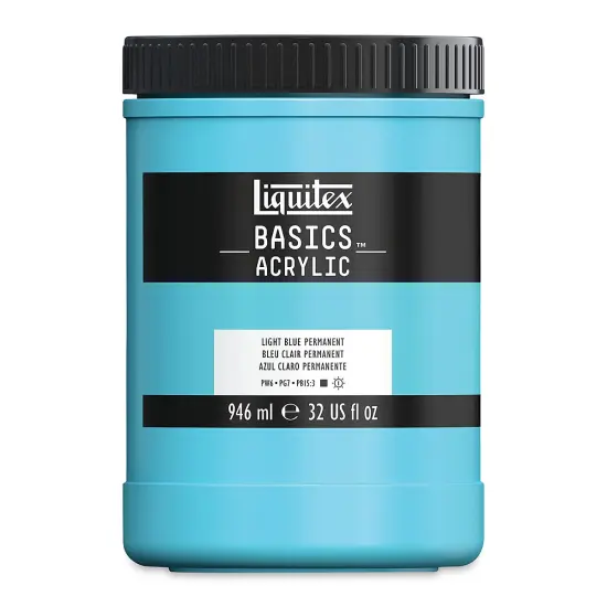 Liquitex Basics - Light Blue Permanent, 32 oz jar {1}