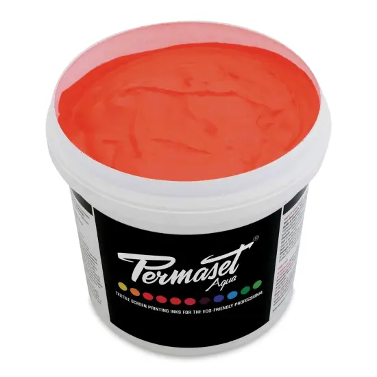 Permaset Aqua Fabric Ink - Supercover Glow Orange, Liter {1}