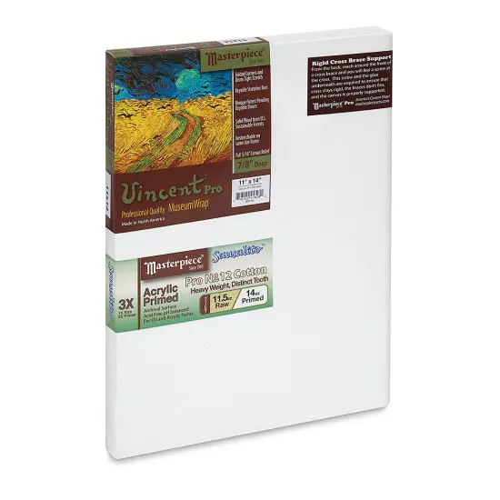 Masterpiece Vincent Pro Sausalito Cotton Canvas - 11" x 14", Acrylic Primed {2}