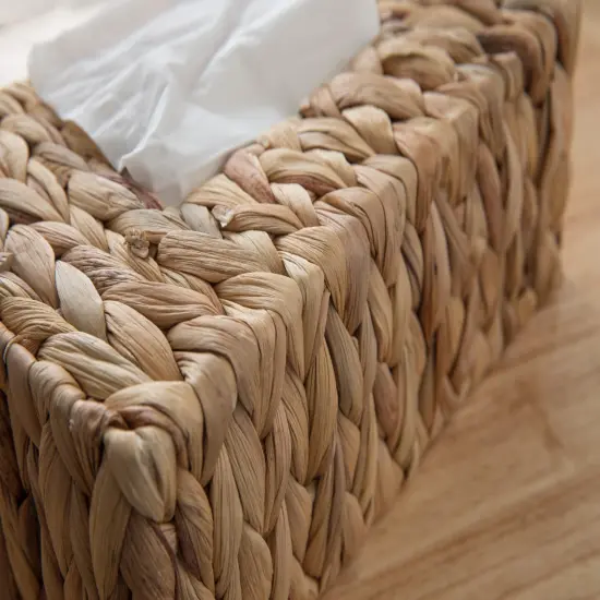 Wicker Water Hyacinth Tissue Box Cover Rectangle {4}