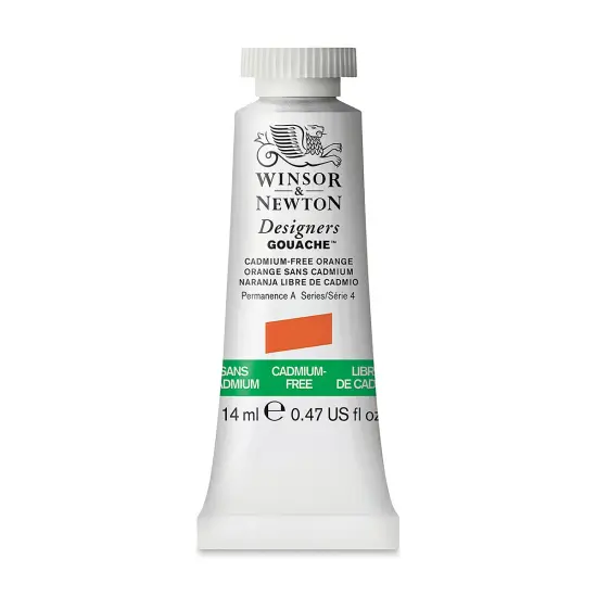 Winsor & Newton Designers Gouache - Cadmium-Free Orange, 14 ml tube {1}