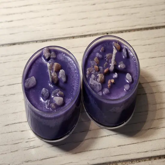 Lavender Healing All Natural Soy Wax 12 Count Tealights Hand Poured with Fragrant/Essential Oils and Himalayan Salt {2}