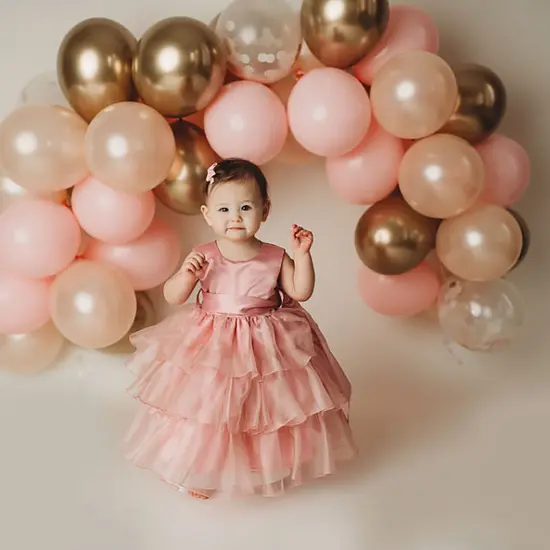 Balloon Garland - Pink & Gold {2}