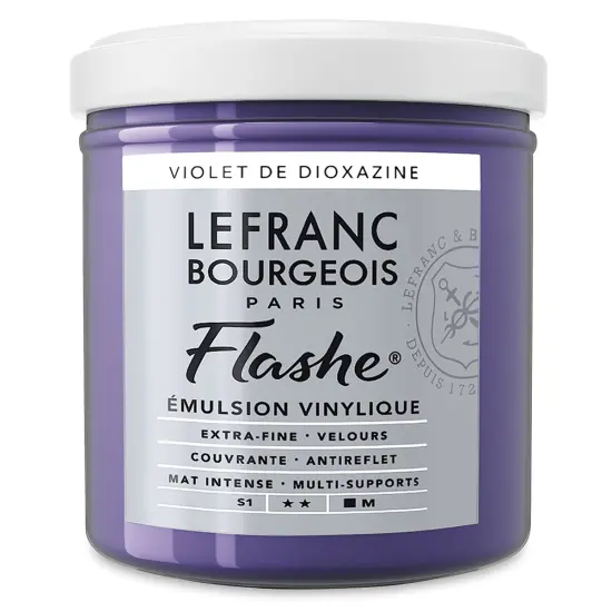 Lefranc & Bourgeois Flashe Vinyl Paint - Dioxazine Violet, 125 ml jar {2}