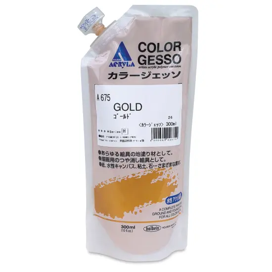 Holbein Acryla Gesso - Metallic Gold, 300 ml pouch {2}