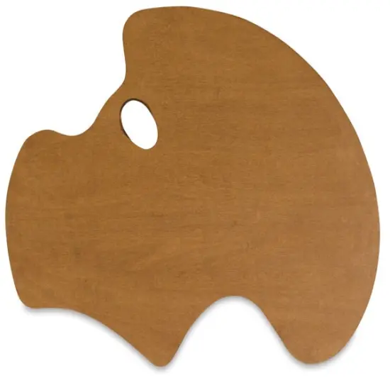 New Wave Art Wood Palette - 20-1/2" x 16" x 1/5", Expressionist Confidant, Right Hand {2}