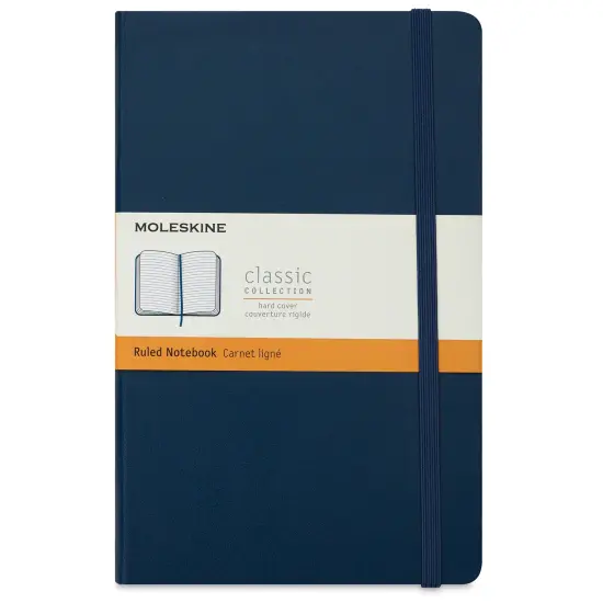 Moleskine Classic Hardcover Notebook - Sapphire Blue, Ruled, 8-1/4" x 5" {1}